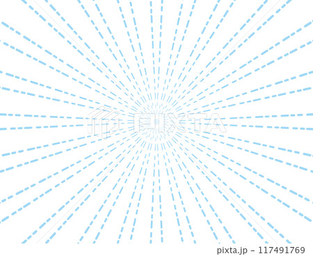 青い破線の集中線の背景素材壁紙 117491769