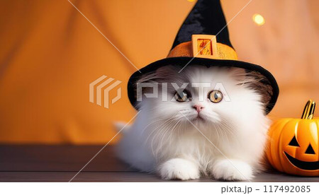 猫とハロウィン 117492085