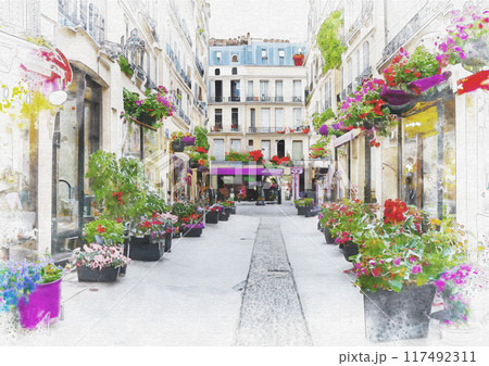 パリの街並みイメージ パリの街並みイメージ 117492311