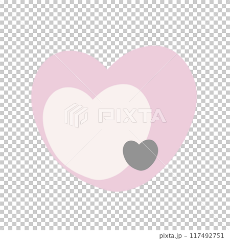 Cute heart with a gentle atmosphere - Heart in Heart Cute heart with a gentle atmosphere - Heart in Heart 117492751