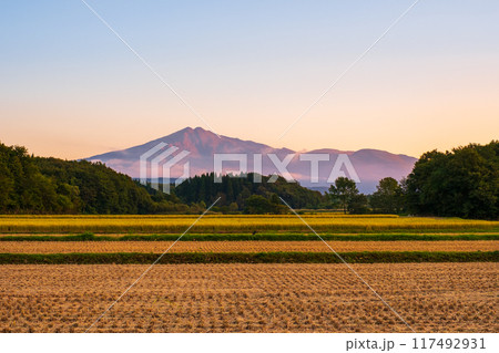 夕暮れの鳥海山 117492931