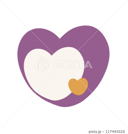 上品で優しいパープルのハート - ハートインハート 上品で優しいパープルのハート - ハートインハート 117493028