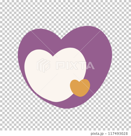 上品で優しいパープルのハート - ハートインハート 上品で優しいパープルのハート - ハートインハート 117493028