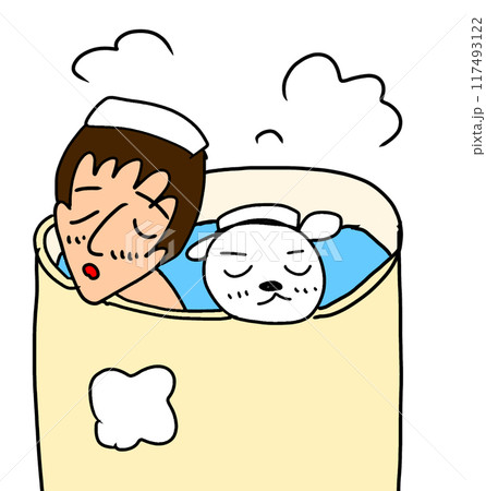 僕のイラスト いい湯だな 僕のイラスト いい湯だな 117493122