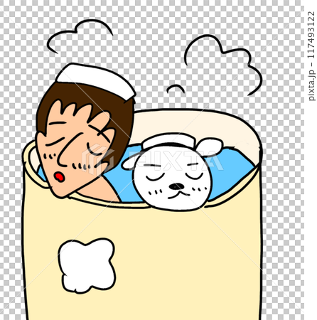 僕のイラスト いい湯だな 僕のイラスト いい湯だな 117493122