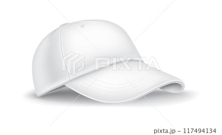 Cotton baseball cap side view realistic vector illustration 117494134