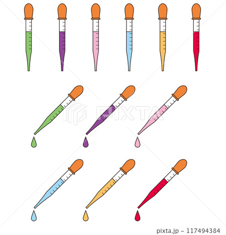 目盛付きスポイトのイラスト 117494384