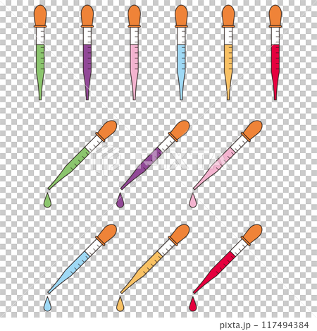 目盛付きスポイトのイラスト 117494384