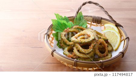 食欲のない夏におすすめ！ゴーヤの唐揚げ 117494817