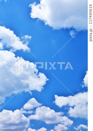 夏の青空と雲 117495619