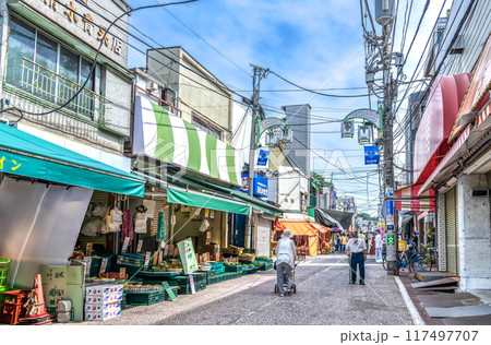 神奈川県横浜市の都市風景　横浜洪福寺松原商店街 117497707