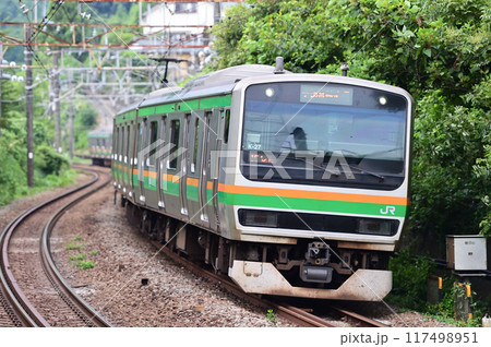 東海道本線 根府川ー早川 JR東日本 E231系1000番台 K-27編成(国府津) 東海道本線 根府川ー早川 JR東日本 E231系1000番台 K-27編成(国府津) 117498951