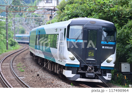 東海道本線 根府川ー早川 JR東日本 E257系2500番台 NC-33編成(大宮) 湘南 東海道本線 根府川ー早川 JR東日本 E257系2500番台 NC-33編成(大宮) 湘南 117498964