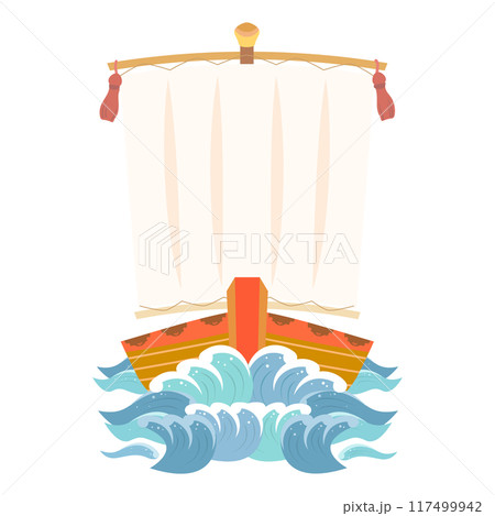 無人の和船イラスト 無人の和船イラスト 117499942