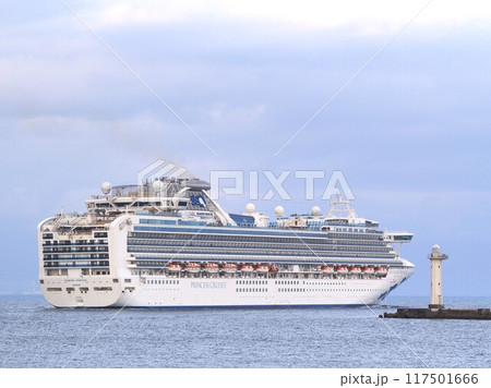 静岡県　清水港のダイヤモンドプリンセス　4月 117501666