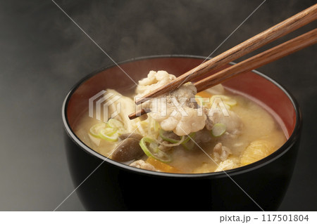 豚汁 とん汁 箸あげ 豚汁 とん汁 箸あげ 117501804