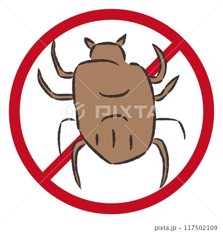 シンプルなダニのイラスト シンプルなダニのイラスト 117502109