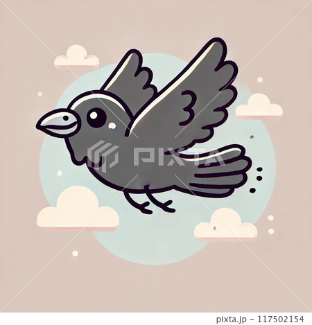 飛んでいるカラス2 117502154