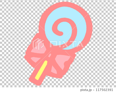 落書き風ペロペロキャンディのイラスト素材 落書き風ペロペロキャンディのイラスト素材 117502391