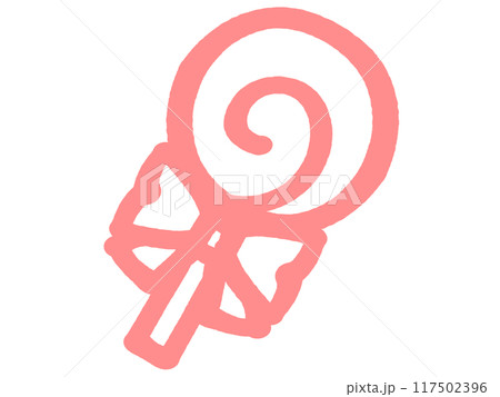 落書き風ペロペロキャンディのイラスト素材 落書き風ペロペロキャンディのイラスト素材 117502396