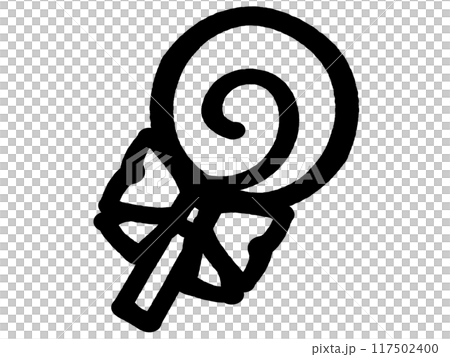 落書き風ペロペロキャンディのイラスト素材 落書き風ペロペロキャンディのイラスト素材 117502400