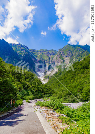 夏の谷川岳一の倉沢を望む 117502693