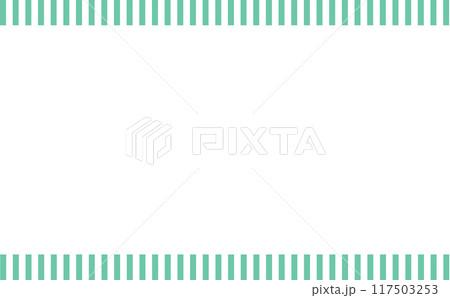 緑色のストライプフレーム。中心にコピースペースがあるフレーム素材。 緑色のストライプフレーム。中心にコピースペースがあるフレーム素材。 117503253