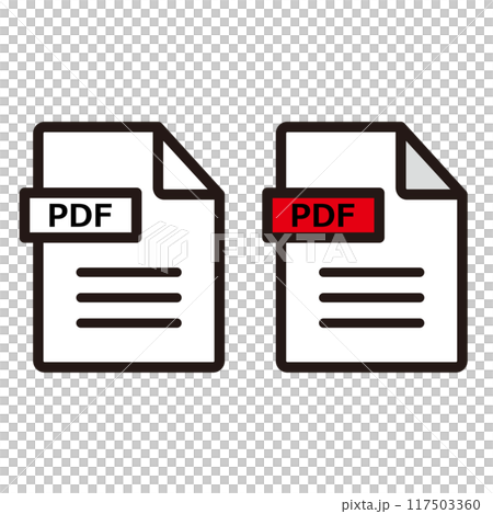 PDFファイルのアイコンセット 117503360