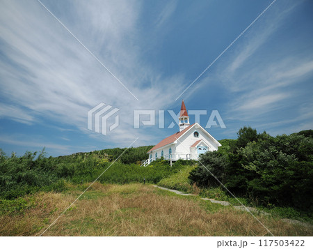 白い教会のある風景 白い教会のある風景 117503422