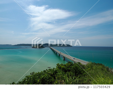 下関市角島大橋の絶景 下関市角島大橋の絶景 117503429