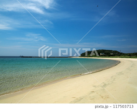 下関市・角島の白い砂浜 117503713