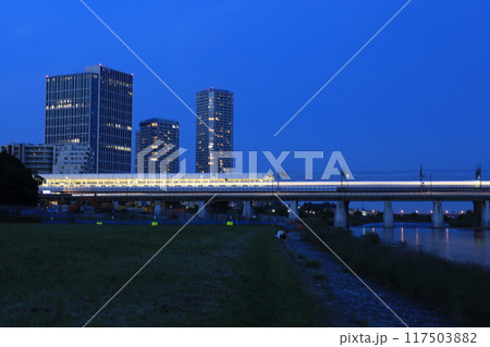 二子玉川駅周辺の夜景 二子玉川駅周辺の夜景 117503882