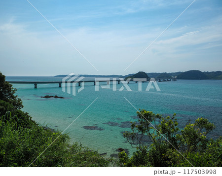 下関市角島大橋の絶景 下関市角島大橋の絶景 117503998
