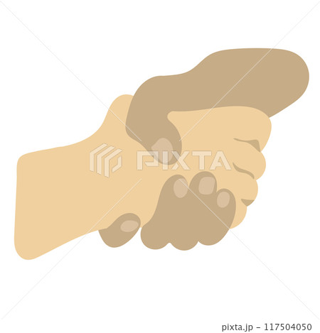 closeup shaking hand illustration vector isolated on white background closeup shaking hand illustration vector isolated on white background 117504050