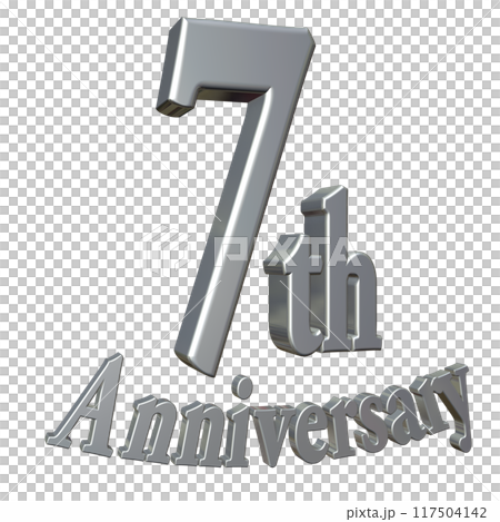 3DCG characters "7th Anniversary/7th anniversary" silver, silver 117504142