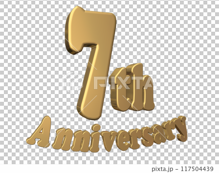3DCG characters "7th Anniversary/7th anniversary" gold, gold 3DCG characters "7th Anniversary/7th anniversary" gold, gold 117504439