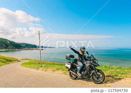 能登の海岸沿いをバイクでツーリング 117504730