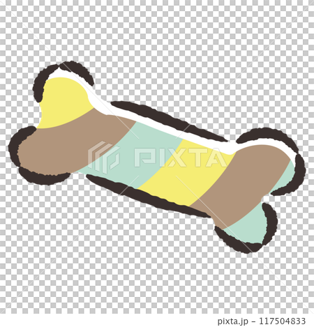 犬用おもちゃの手描きイラスト 犬用おもちゃの手描きイラスト 117504833