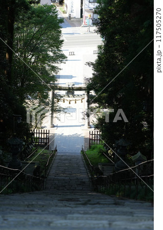 塩竈神社の鳥居と参道の階段 塩竈神社の鳥居と参道の階段 117505270