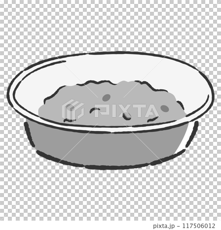 エサ入れのイラスト（ウェットフード入り） 117506012