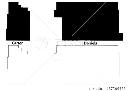 Carter and Daniels County, Montana (U.S. county, United States of America, USA, U.S., US) map vector illustration, scribble sketch map Carter and Daniels County, Montana (U.S. county, United States of America, USA, U.S., US) map vector illustration, scribble sketch map 117506321