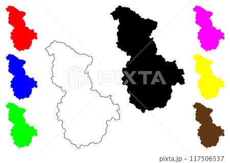 Sejong (South Korea, Republic of Korea, ROK, Special cities of South Korea) map vector illustration, scribble sketch Sejong Special Autonomous City map 117506537