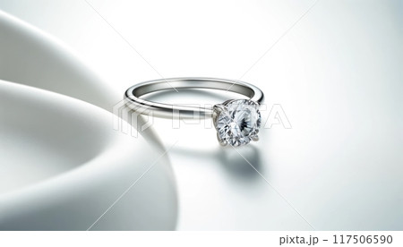 Elegant Diamond Ring in Minimalist Setting 117506590