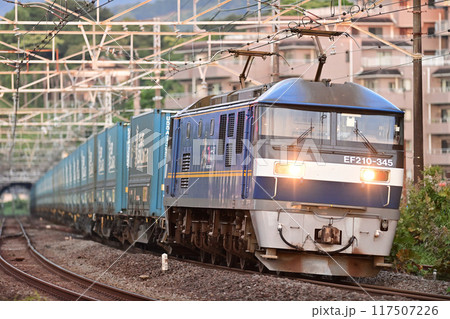 東海道本線　真鶴　JR貨物　EF210-345（新鶴見） 117507226