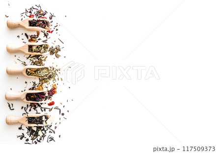 Tea on white table 117509373