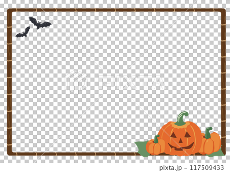 Halloween pumpkin frame 117509433