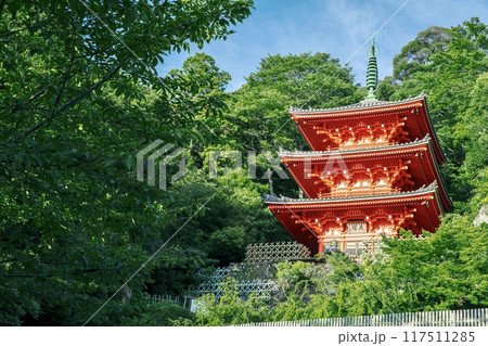 岐阜市、岐阜公園の三重塔 117511285