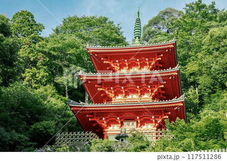 岐阜市、岐阜公園の三重塔 岐阜市、岐阜公園の三重塔 117511286