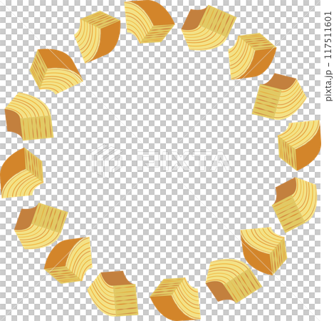 カットバウムクーヘンフレーム 117511601