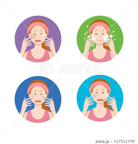 洗顔と肌トラブル 117511770